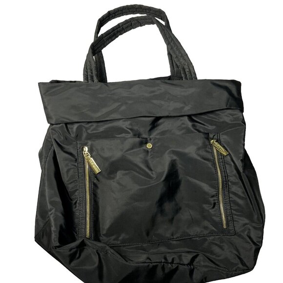 Steve Madden Double Strap Nylon Tote Bag Travel Carryon Weekender Quilted Puffy - Picture 1 of 8